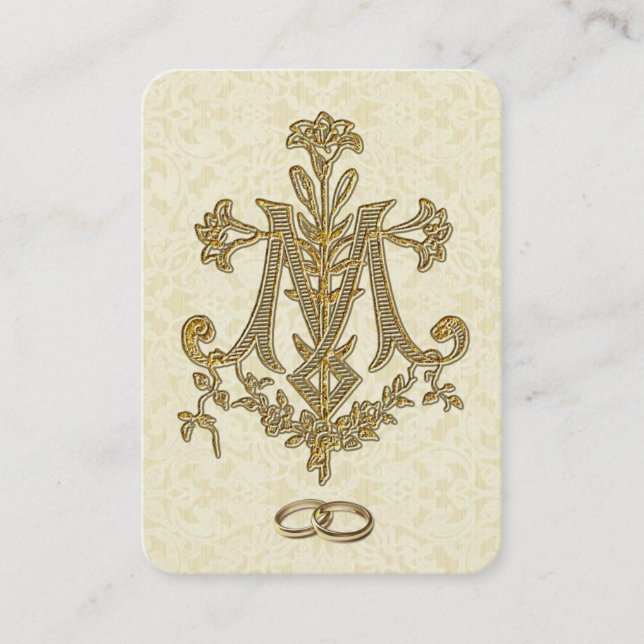 Traditional Catholic Wedding Favour Holy Card (Front)
