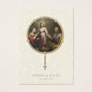 Traditional Catholic Wedding Holy Card