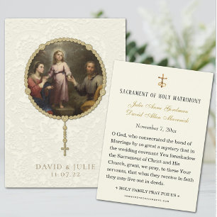 Traditional Catholic Wedding Holy Card