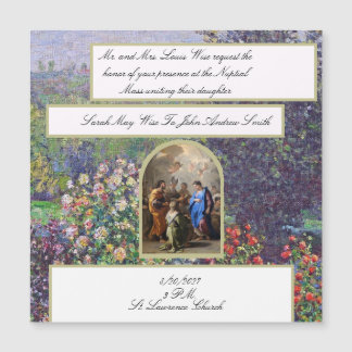 Traditional Catholic Wedding Invitation Mary