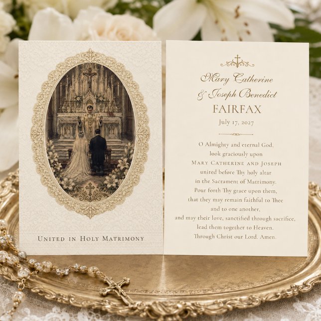 Traditional Catholic Wedding Nuptial Blessing Card (Creator Uploaded)