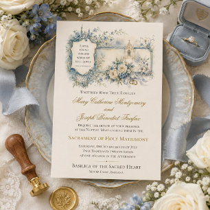 Traditional Catholic Wedding Song of Solomon 3:4 Invitation