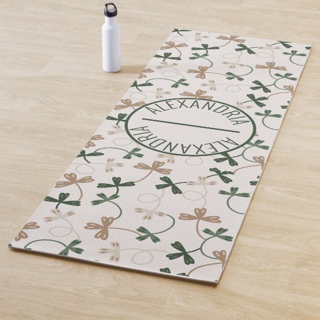 Traditional Celtic Pattern Customised Name Yoga Mat (In Situ)