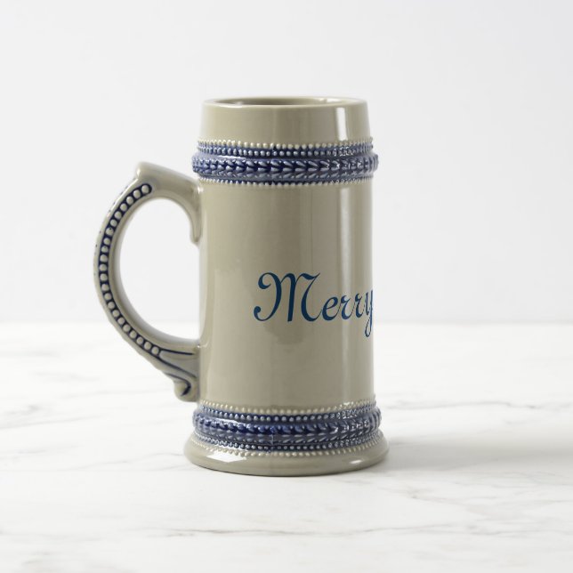 traditional ceramic beer stein (Left)