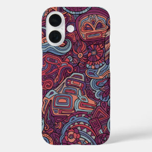Traditional Cherokee indian art iPhone 16 Case