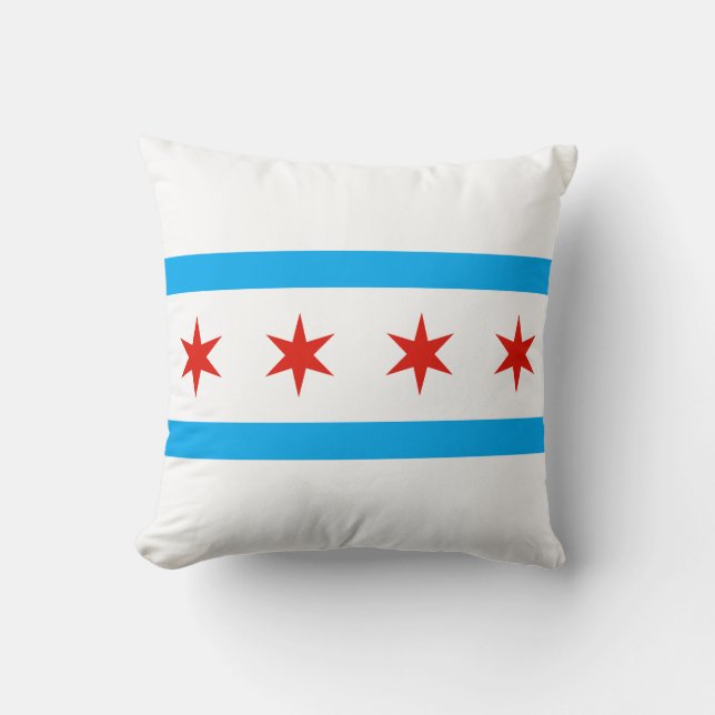 Traditional Chicago flag Cushion (Front)