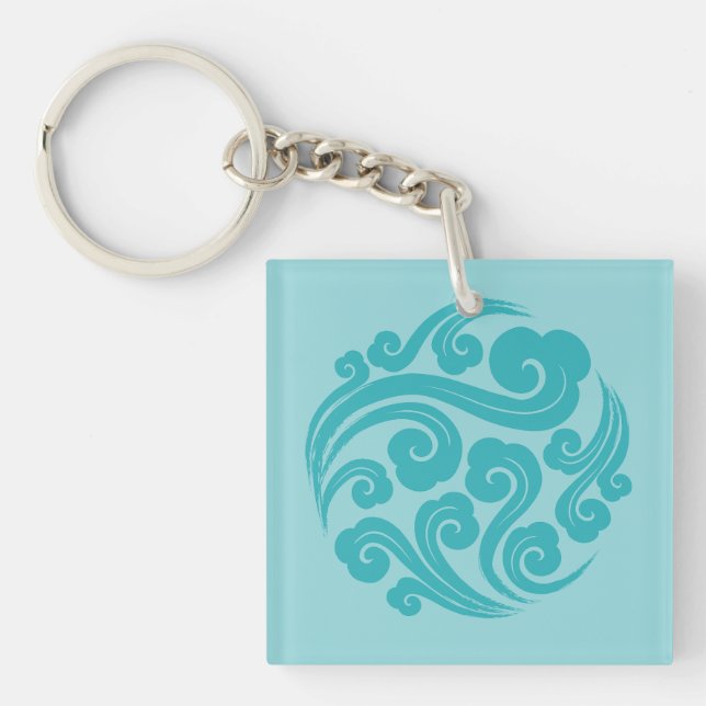 traditional Chinese auspicious cloud pattern Key Ring (Front)
