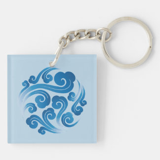 traditional Chinese auspicious cloud pattern Key Ring