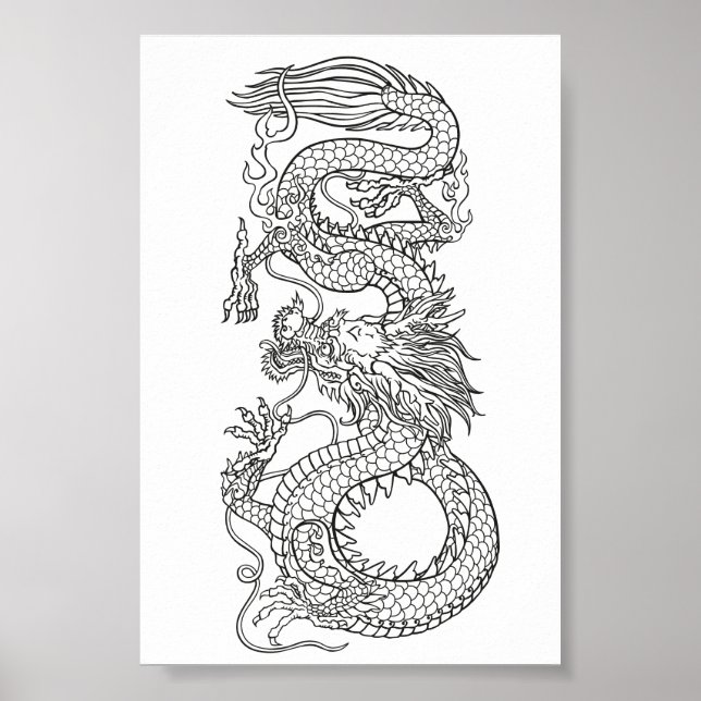 Traditional Chinese dragon Poster (Front)