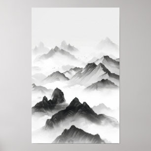 Traditional Chinese Ink Painting Poster