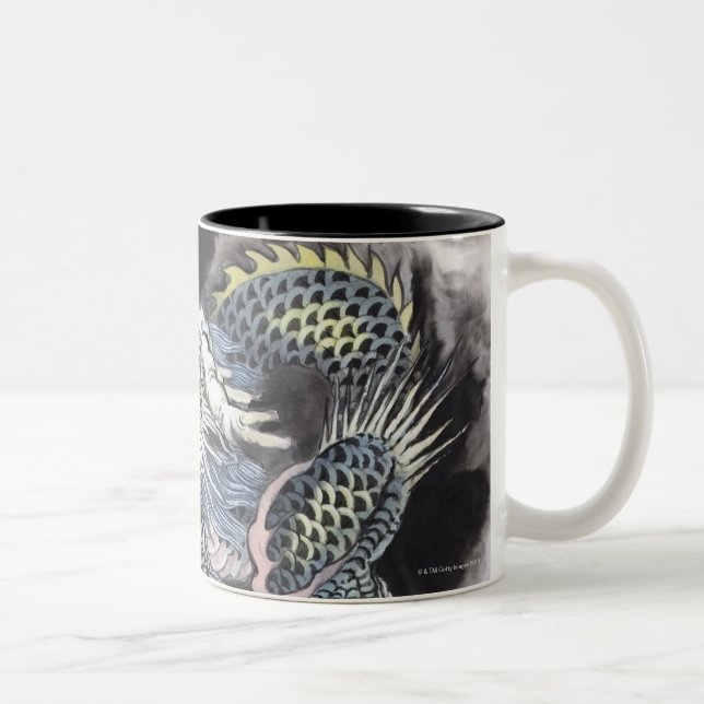 Traditional Chinese Painting, Year Of The Dragon 3 Two-Tone Coffee Mug (Right)