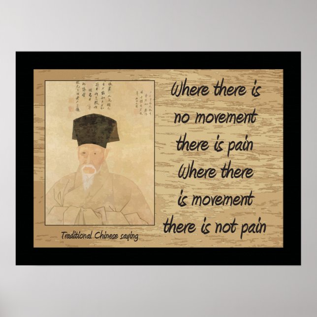 Traditional Chinese saying, Pain Poster (Front)