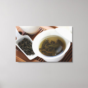 Traditional Chinese tea ceremony: oolong tea Canvas Print