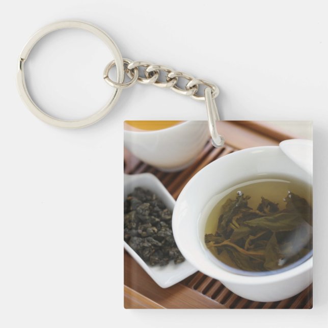 Traditional Chinese tea ceremony: oolong tea Key Ring (Front)