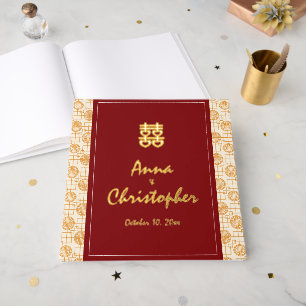 Traditional Chinese wedding auspicious peranakan Guest Book