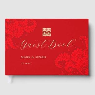 Traditional Chinese Wedding Guest Book (RED)