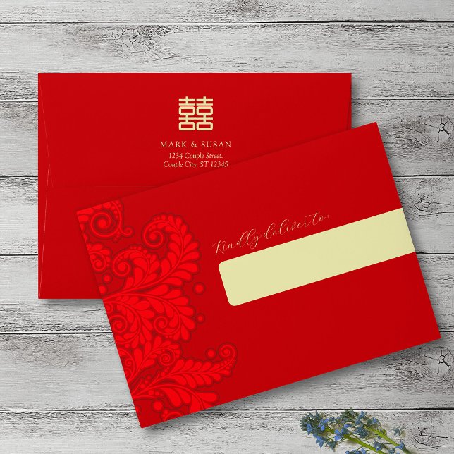 Traditional Chinese Wedding Invitation Envelope (Creator Uploaded)