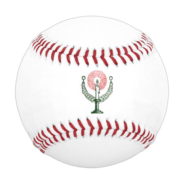 Traditional Christmas Candle Baseball (Front)