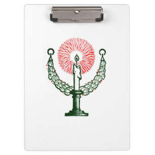 Traditional Christmas Candle Clipboard