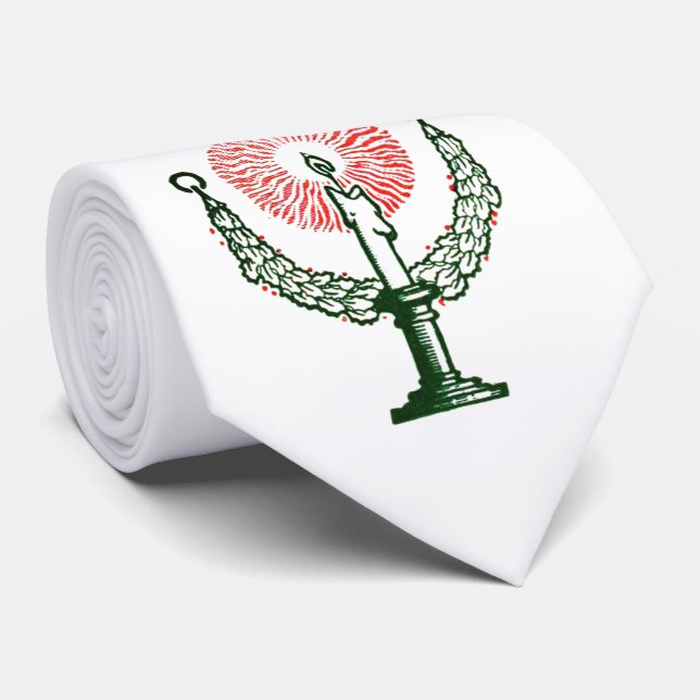 Traditional Christmas Candle Tie (Rolled)