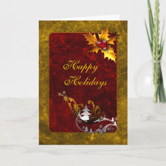 Traditional Christmas Design Holiday Card