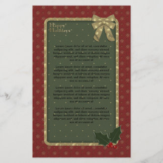 Traditional Christmas Design Stationery