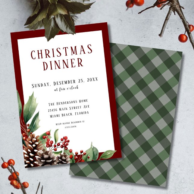 Traditional Christmas Dinner  Invitation (Creator Uploaded)