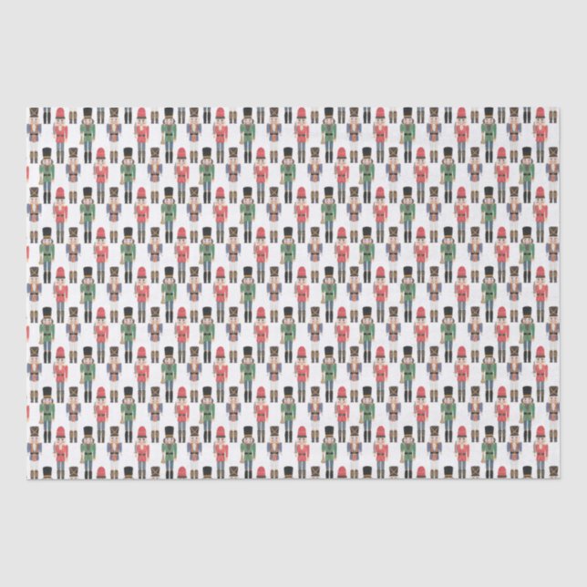 Traditional Christmas Nutcracker Soldiers Tissue Paper (Front)