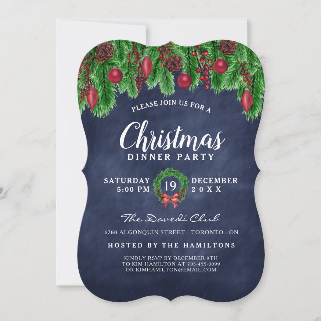 Traditional Christmas Party Invitation (Front)
