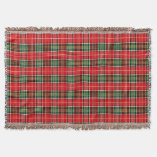Traditional Christmas Plaid Throw Blanket