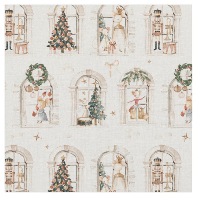 Traditional Christmas preparations Nostalgic winte Fabric (Close Up)