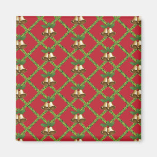 Traditional Christmas red and green jingle bells Magnet