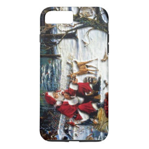 Traditional Christmas Santa in the Park Case-Mate iPhone Case