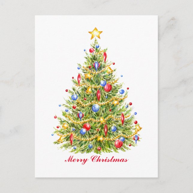 Traditional Christmas Tree Postcard (Front)