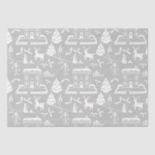 Traditional Christmas Winter Scene Tissue Paper
