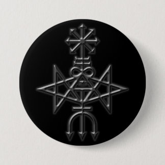 traditional church of satan sigil 7.5 cm round badge