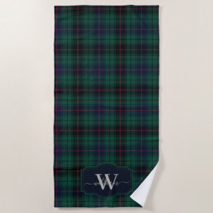 Traditional Clan Davidson Scottish Tartan Plaid Beach Towel