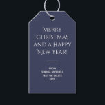 Traditional - Classic Blue - Minimalist Gift Tags<br><div class="desc">Introducing our stylish and minimalist, Classic Dark Blue Merry Christmas Gift Tags, from our Traditional Christmas Colours. These elegant blue, personalised christmas gift tags are the perfect way to add a touch of style and sophistication to your holiday gifts. The font used is both elegant and modern. Simple and clean...</div>