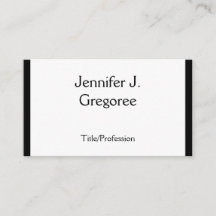 Traditional, Classic Business Card