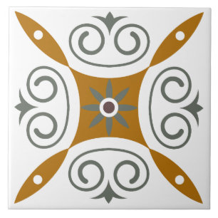 Traditional classic italian mediterranean brown tile