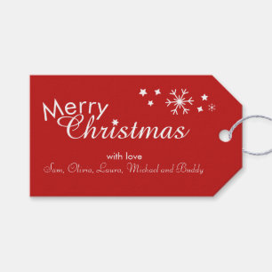 Traditional - Classic Red - Customisable Gift Tags