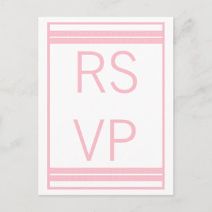 Traditional Classic Stripes RSVP Postcard