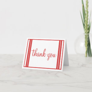 Traditional Classic Stripes Thank You Card