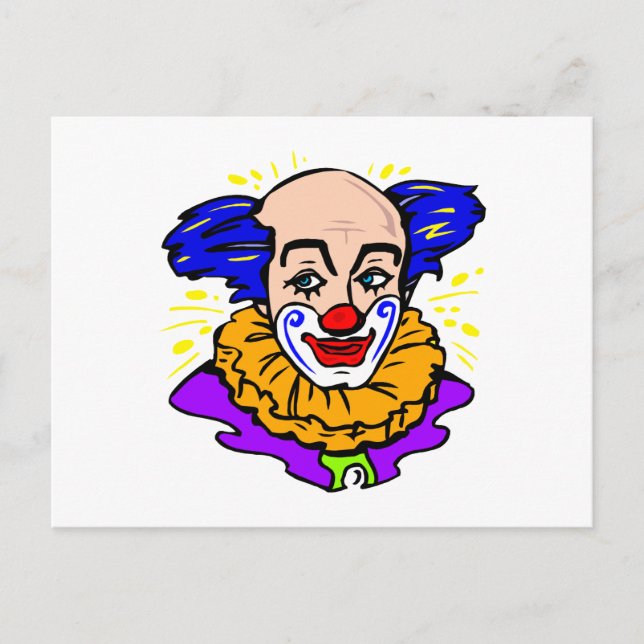 Traditional Clown Face Postcard (Front)