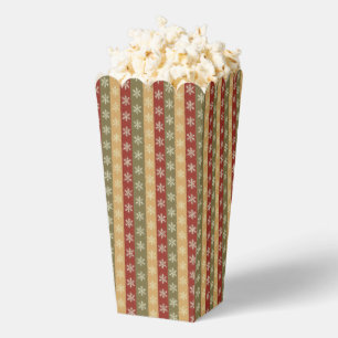traditional colored Christmas snowflake striped Favour Box