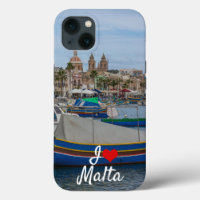 Traditional colorful fishing boats in Malta