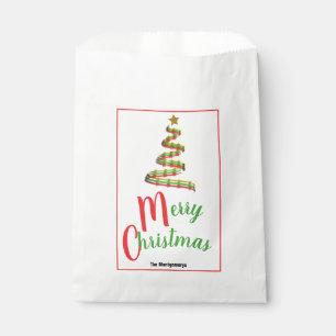 Traditional Colour Abstract Christmas Tree Favour Bags