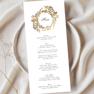 traditional Crest Classic Elegant Wedding Menu