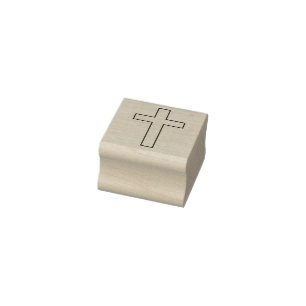 Traditional Cross - Christian Religious Crucifix Rubber Stamp