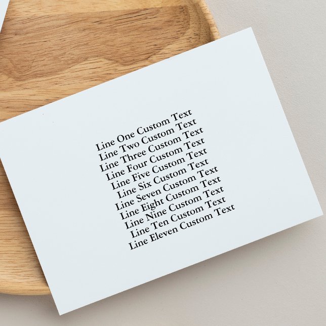 Traditional Custom Business 11 Lines of Serif Text Rubber Stamp (Creator Uploaded)